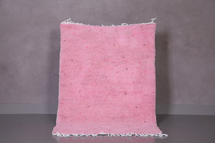 Moroccan Pink rug - All wool custom pink rug