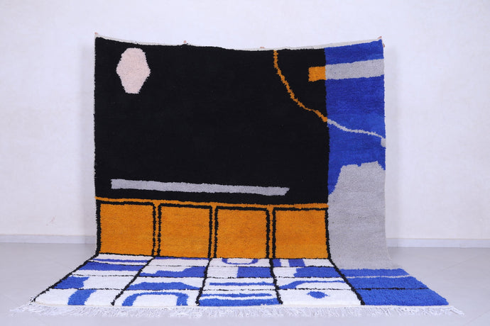 Colorful Moroccan Shag Rug - Handwoven Boujaad Area Rug | Custom Sizes