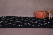 Custom Beni ourain rug, All wool handmade black rug
