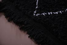 Custom Beni ourain rug, All wool handmade black rug