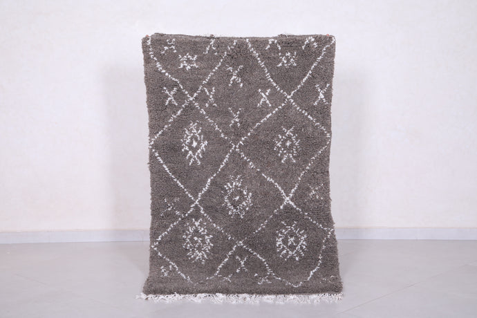 Custom Berber Moroccan Rug - Grey Wool Carpet