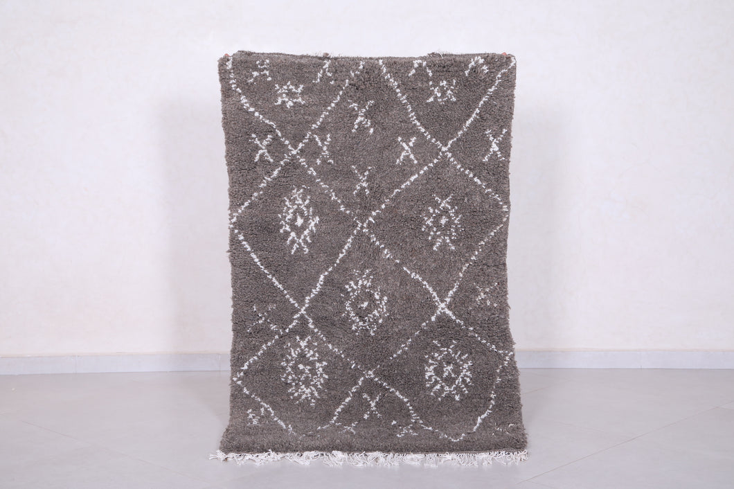 Custom berber moroccan rug - Grey wool carpet