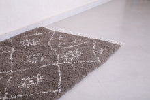 Custom berber moroccan rug - Grey wool carpet
