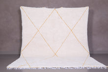 Custom white trellis Moroccan rug - Handmade Moroccan rug shag