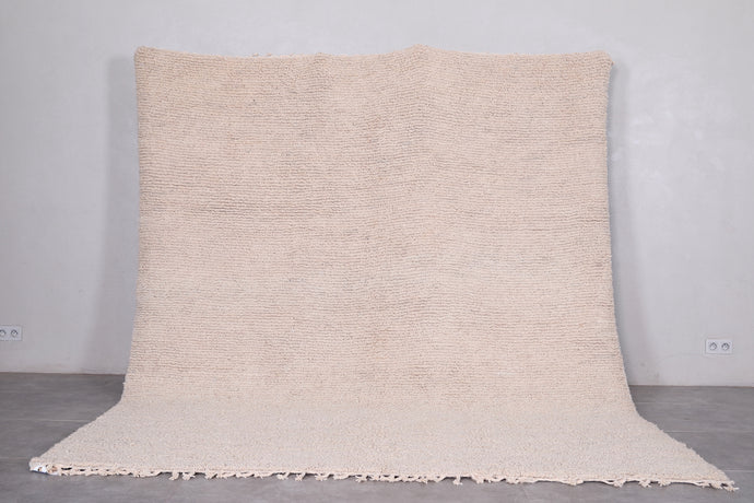 Solid Moroccan Rug - Handmade Shag Carpet | Minimalist Design