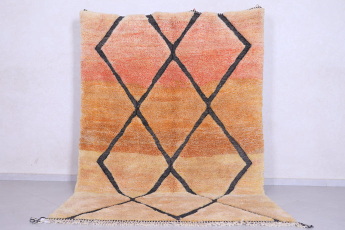 Handmade Orange Moroccan Berber Rug - Custom Boujaad Rug