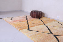 Orange Moroccan berber rug - Handmade Boujaad Rug - custom Rug