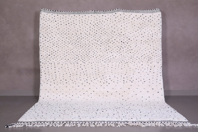 Polka Dotted Moroccan Rug - Handmade Shaggy Berber Carpet