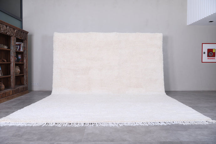 White Wool Rug - Custom Handmade Beni Ourain Rug