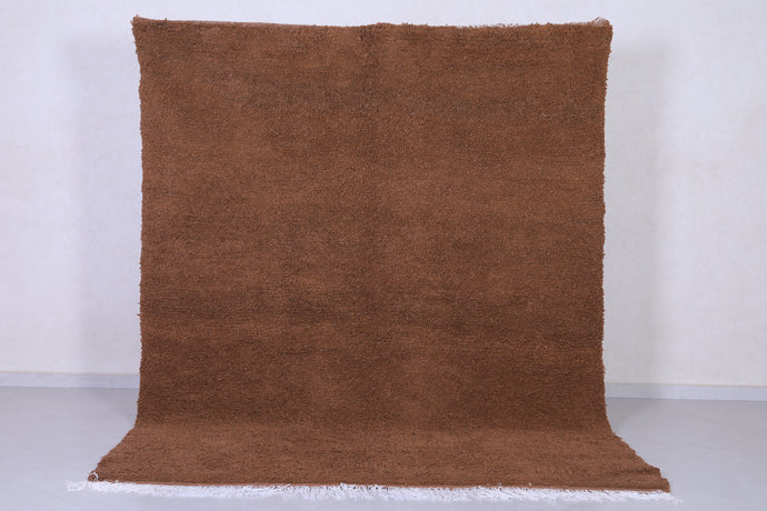 Custom Brown Moroccan Rug - Handmade Berber Carpet