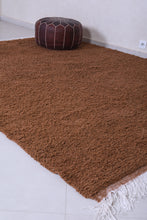 Custom size moroccan rug - handmade brown berber carpet