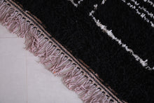 Handmade berber carpet - Moroccan black rug - Custom Rug