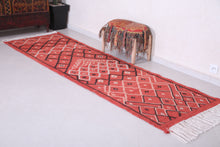 Custom moroccan rug - Red flatwoven runner carpet