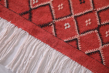 Custom moroccan rug - Red flatwoven runner carpet