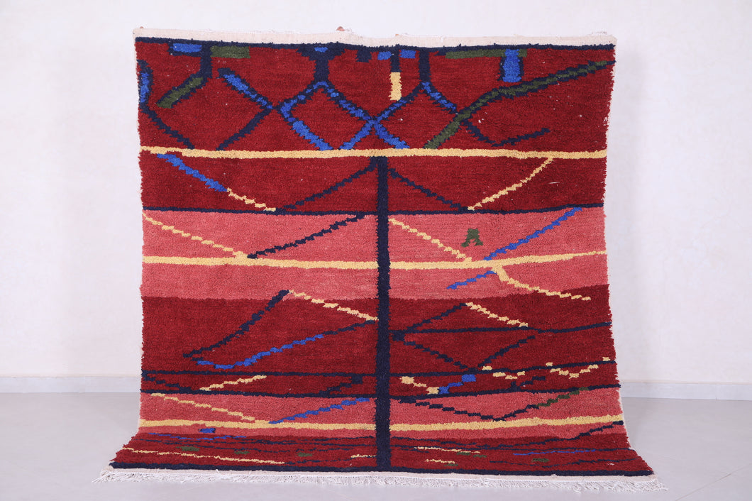 Azilal Moroccan rug - Handmade custom red rug