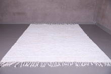 Custom white solid Moroccan rug - Handmade Moroccan Berber rug shag