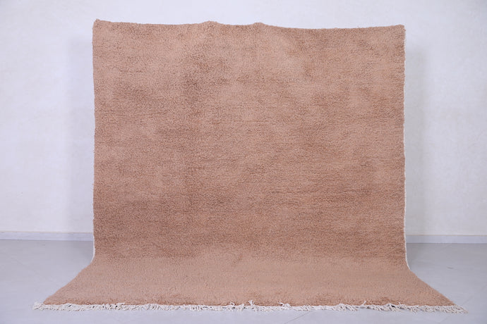 Neutral Beige Moroccan Rug - Handwoven Wool Carpet