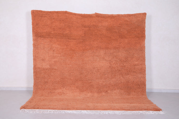Custom Handmade Berber Wool Rug – Luxurious Orange Moroccan Carpet