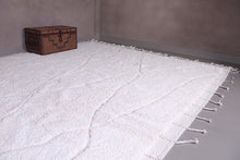 Custom solid Moroccan rug - White handmade Moroccan rug area