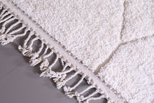 Custom solid Moroccan rug - White handmade Moroccan rug area