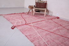 Moroccan handwoven carpet, berber pink rug - custom Rug