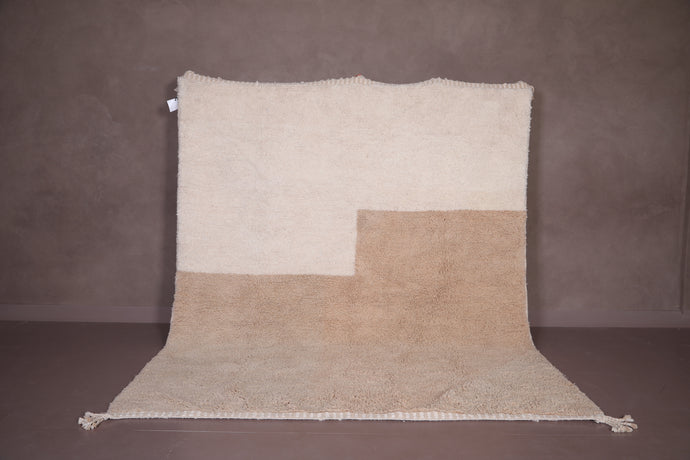 Handmade Berber Custom Rug - Moroccan All Wool Carpet | Minimalist Design