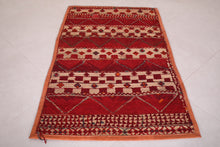 Moroccan Hassira Mat - 3.4 x 5.5 ft | Authentic Handwoven Rug
