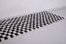 Custom handmade runner rug - Checkered berber carpet