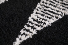 Custom runner rug - black handmade carpet