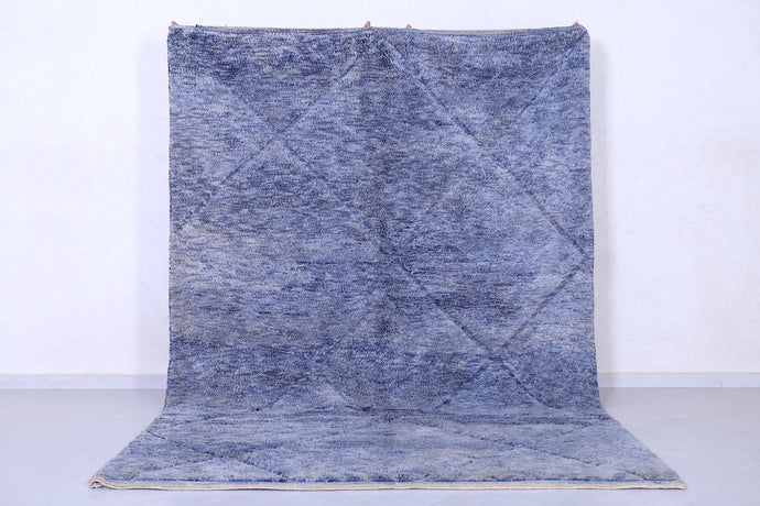 Blue Custom Moroccan Berber Rug - Handmade Luxurious Wool Carpet