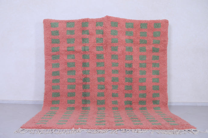 Red and Green Moroccan Berber Rug - Handmade Custom Carpet