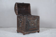 Vintage Moroccan chest H 23.2 inches x W 19.4 inches x D 13.9 inches
