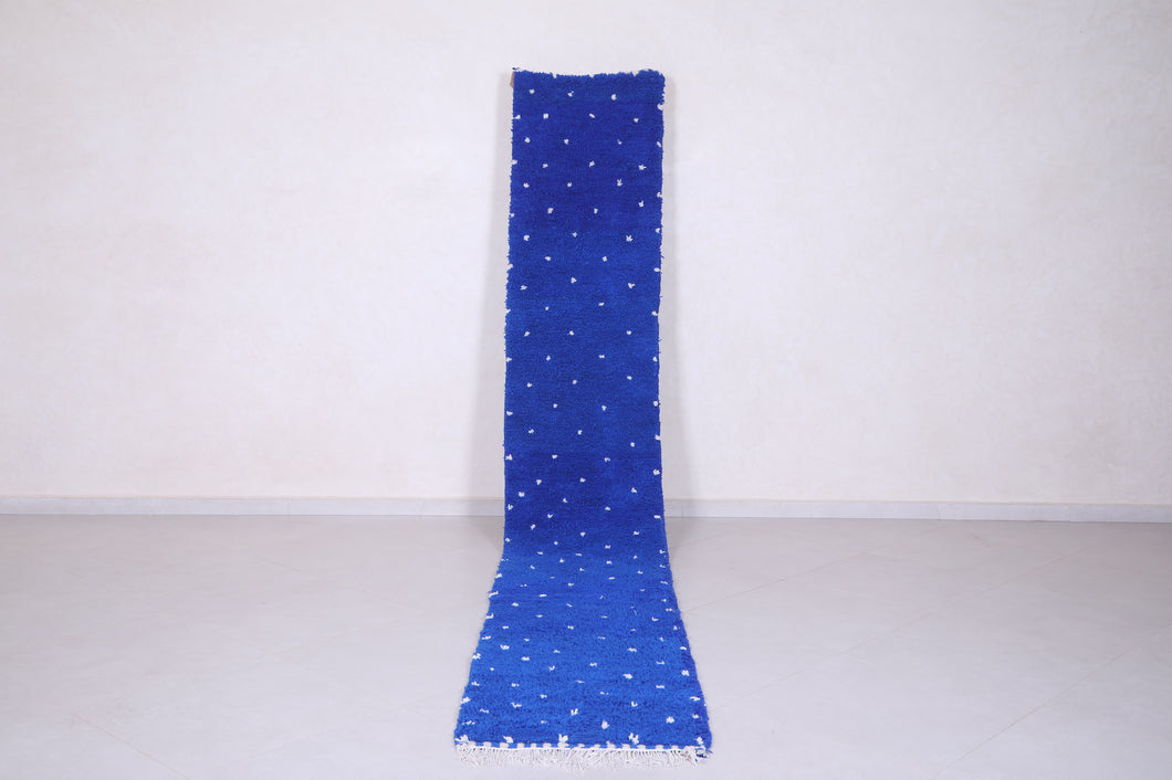 Custom moroccan rug - Blue runner handmade carpet
