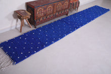 Custom moroccan rug - Blue runner handmade carpet