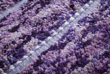 Moroccan carpet - Handmade custom purple wool rug