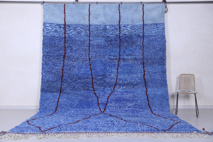 Deep Blue Berber Rug - Bold Handwoven Style