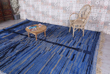 Custom Moroccan blue rug - Handmade berber carpet