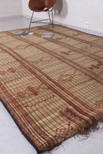 Mauritanian rug 6.7 X 9.8 Feet Tuareg mat
