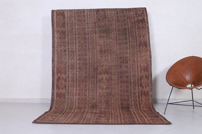 Tuareg Rug - 5.3x8.5 Ft | Unique Red Mauritanian Rug