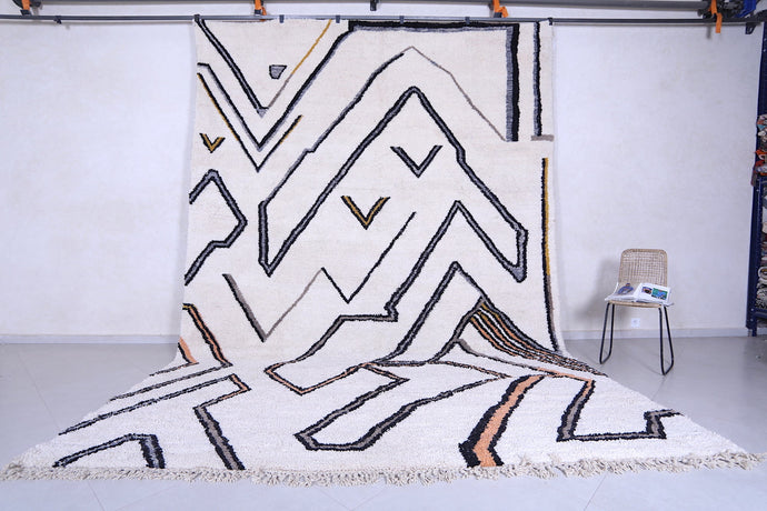 Handwoven Abstract Berber Rug - Modern Geometric Design