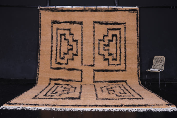 Handmade Moroccan Tuareg Wool Rug | Custom Geometric Design