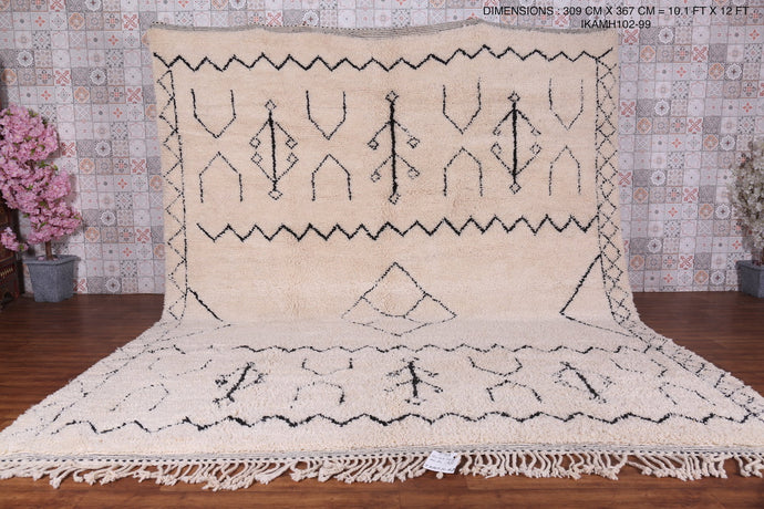 Beni Ourain Moroccan Berber Carpet - Handmade Wool Rug | LuxWeave