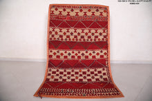 Moroccan Hassira Mat - 3.4 x 5.5 ft | Authentic Handwoven Rug