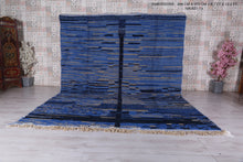 Custom Moroccan blue rug - Handmade berber carpet