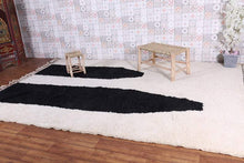 Custom Wool Moroccan rug - berber beni ourain rug