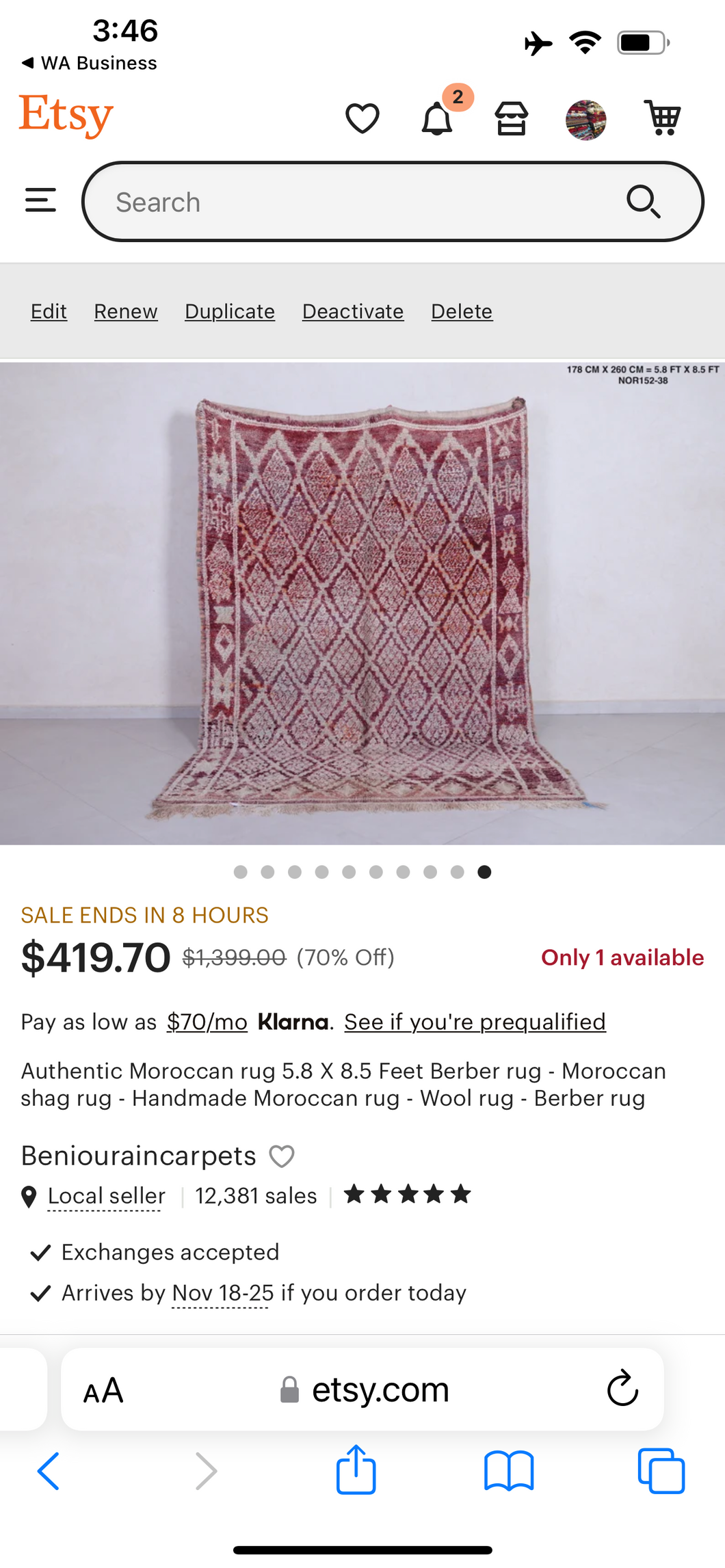 Sale rug